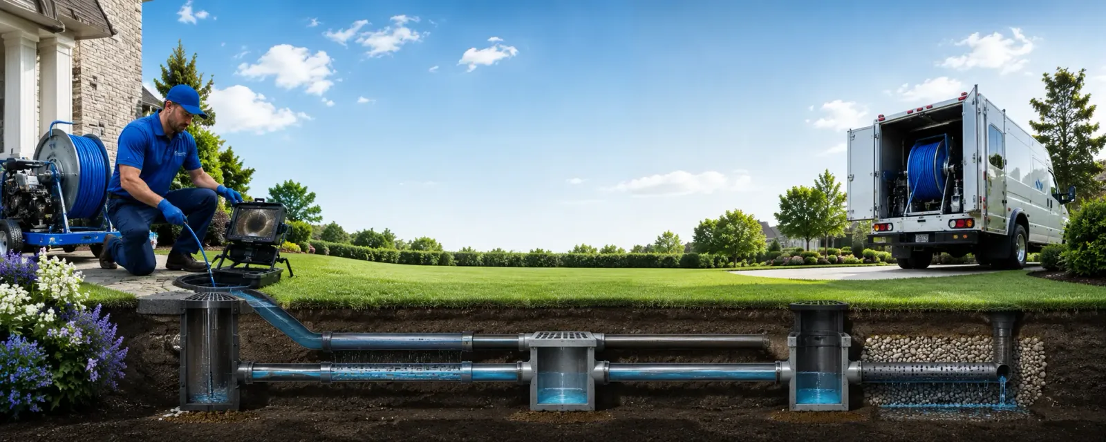 Outdoor drain cleaning information for Ellinger, TX